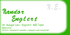 nandor englert business card